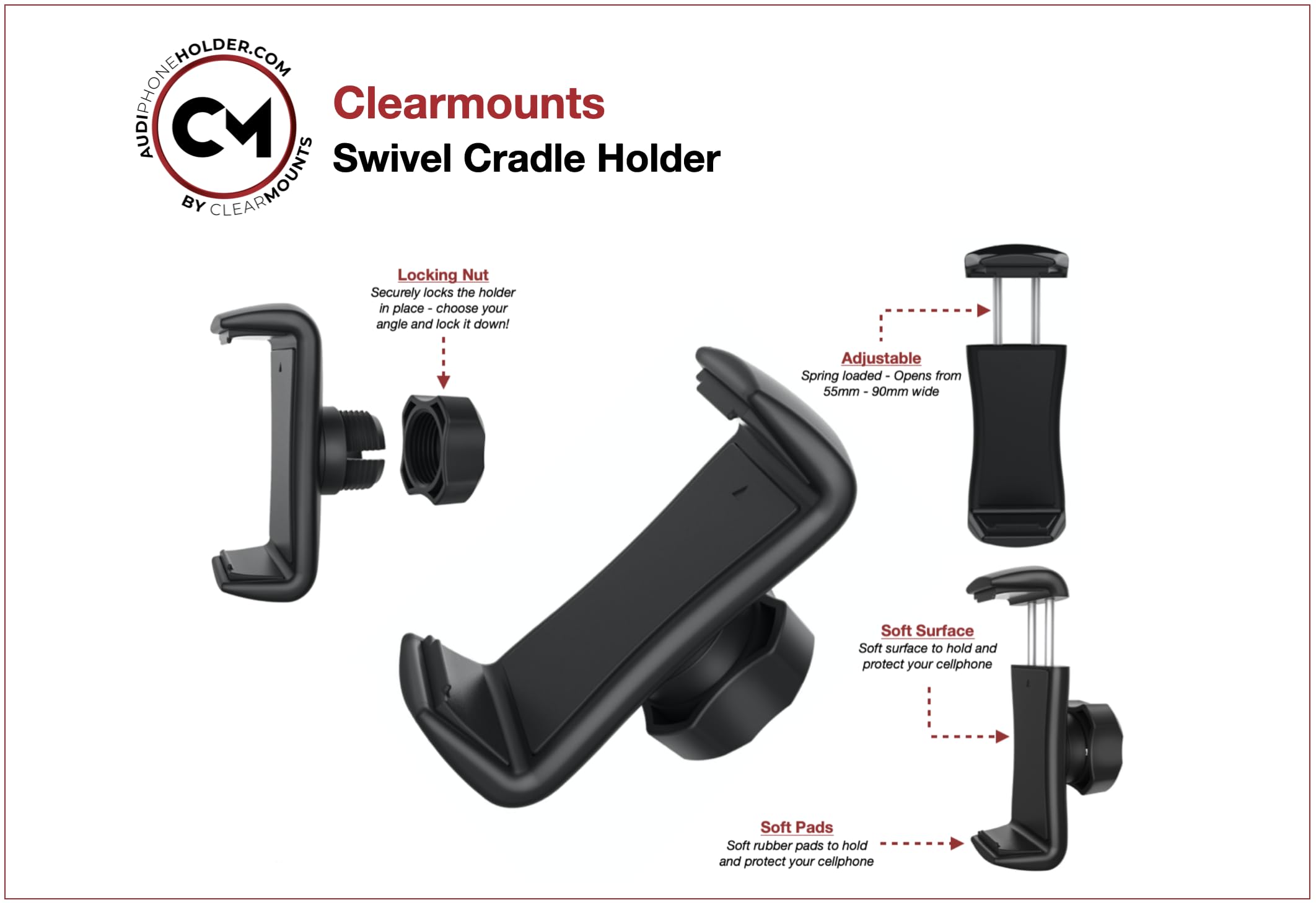 Amazon.co.jp: Clearmounts アウディ TT(8S)専用設計 車載ホルダー